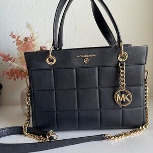 Michael Kors Susan Medium Quilted Leather Satchel